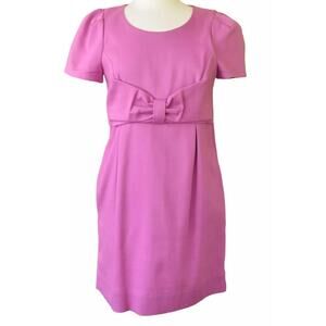 See by CHLOE Short Sleeve Bow Shift Dress Orchid Pink Purple Sz 2 Puff sleeves